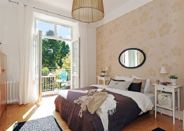Modern Swedish Bedroom Designs Unusual lighting in bedroom