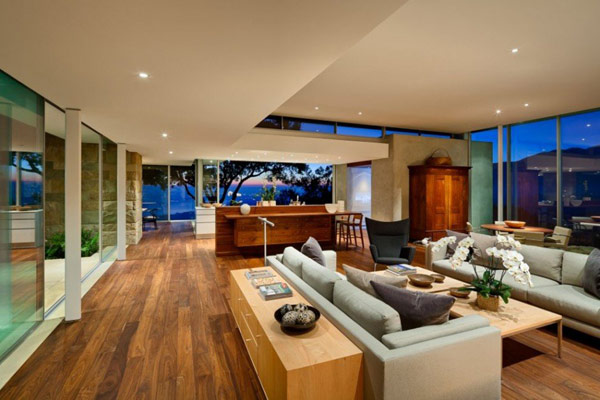living room Modern Art Carpinteria Foothills Residence