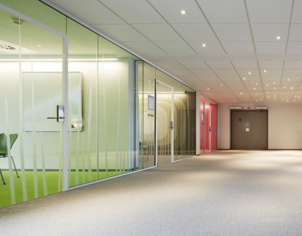 Glass wall meeting rooms