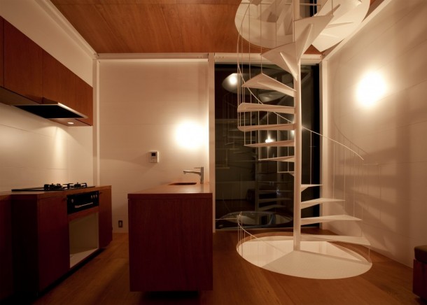 Small House in Tokyo by Unemori Architects Compact Modern Kitchen