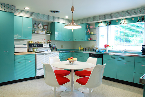 colorful kitchen cabinets 