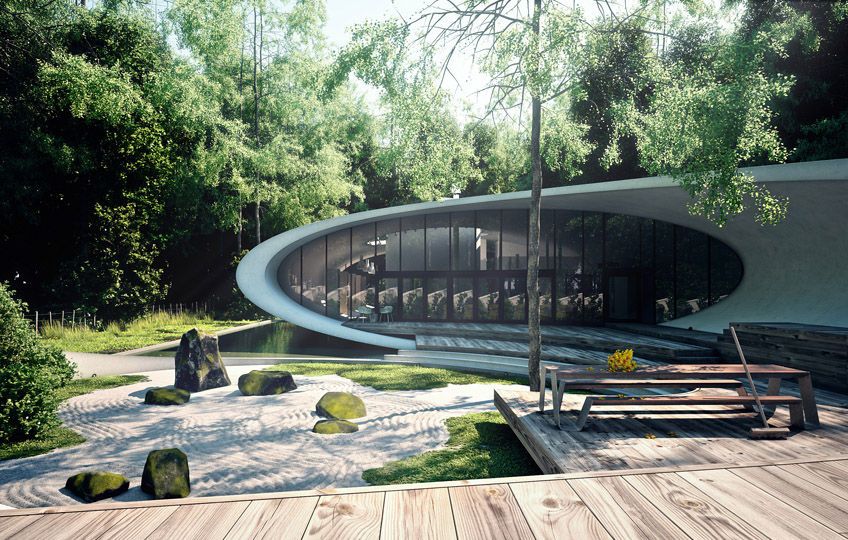 Remarkable Shell House Rendering By Jamie Holmes