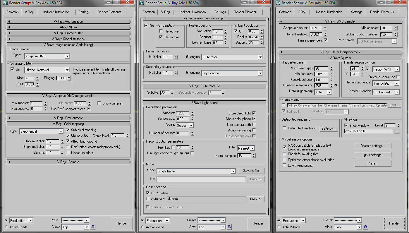 Vray 5 settings